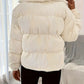 Letha - Ribbed puffer jacket with zip