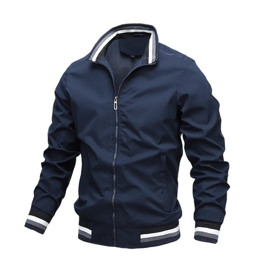 Daan | Sporty striped men's mid-season jacket