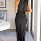 Satinista – simple one-shoulder dress
