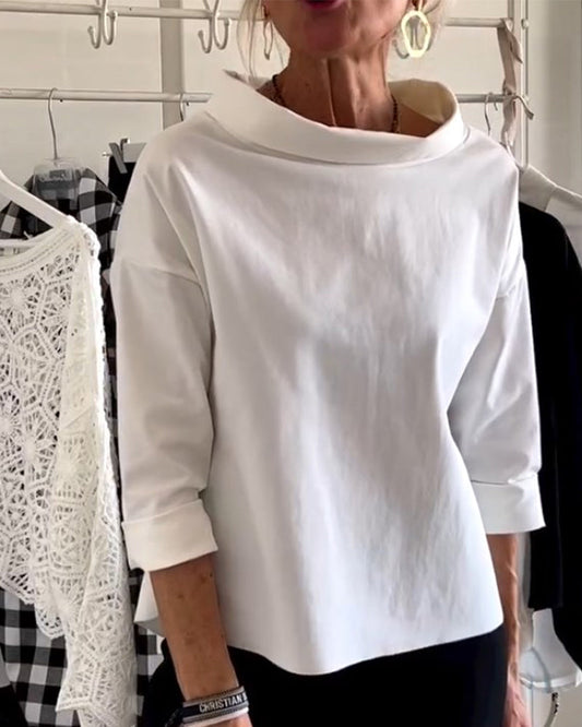Vita - High Neck Long Sleeve Top for women
