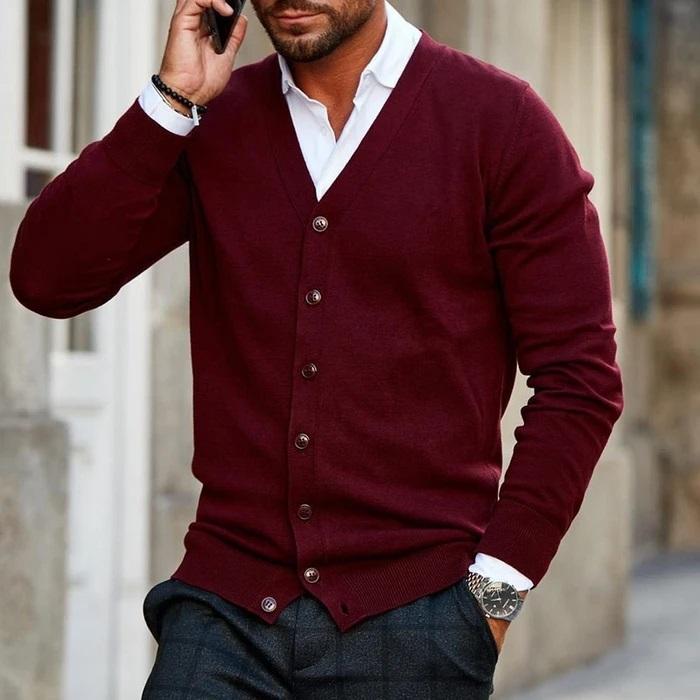 Stefan Vest - Casual cardigan for men