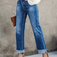 Women's Asymmetric Straight-Leg Jeans