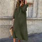 Altaira – Maxi dress made of cotton linen with long sleeves