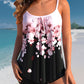 Gianna - Summer Tankini with Spaghetti Straps and Floral Pattern