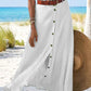 Long Monochrome Skirt for Women Graceful Simplicity with All-Day Comfort