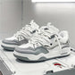 Sports Sneakers - Casual - Geometric Pattern, PU Upper, Rubber Sole - Fall