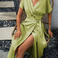 Insulator - Elegant Wrap Dress with V-Neck