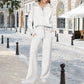 Charlotte - Two-piece set with long-sleeved sweatshirt and wide-leg pants