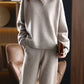 Corene - 2-piece set women's oversized tracksuit, sweater with polo collar and pants