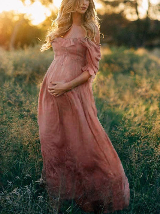 Ronalyn - Maternity Ribbed Dress with Boat Neck