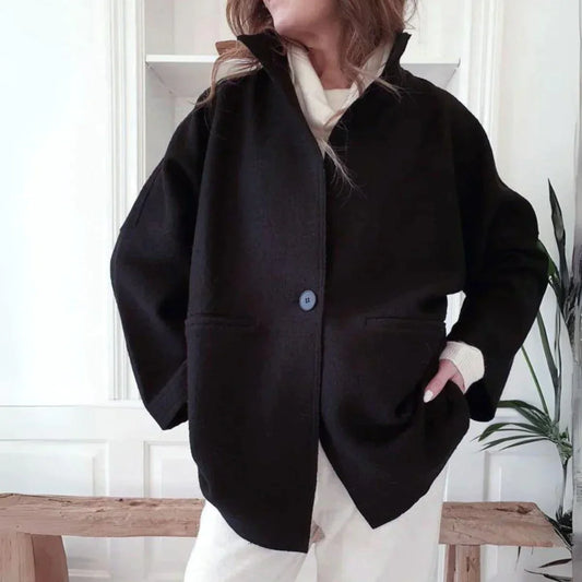 Vina - Cool single-colored long-sleeved cardigan