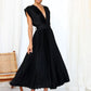 Esther - Pleated V-neck maxi dress