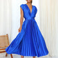 Esther - Pleated V-neck maxi dress