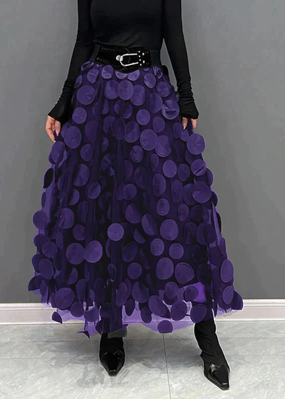 Violet - Elegant skirt with dots