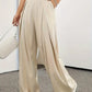 Frances - Plain Colored High Waist Pleated Trousers