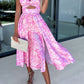 Lucy - Stylish midi dress with slit and neckline