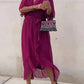 Luisa – green chiffon dress with V-neck