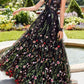 Adela - Embroidered dress with floral print