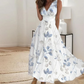 Chloe – Elegant Sleeveless Maxi Dress with Plant Print
