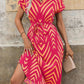 Striped Dress - Modern - Blue-White, Light Breathable Fabric - Perfect for Any Occasion