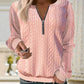 Annette - Plain sweater with zipper