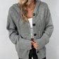 Nienke | Plain cardigan with hood and laces