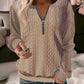 Annette - Plain sweater with zipper