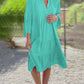 Stylish V-Neck Dress for Women with Flared Sleeves - Sorynea