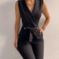 Sleeveless V-Neck Jumpsuit