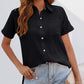 Short-sleeved cotton blouse with button placket - Elin, Spring 2025 Edition