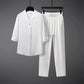 Vintage Linen Tracksuit Men's 2-Piece Set Classic Comfort with a Modern Twist