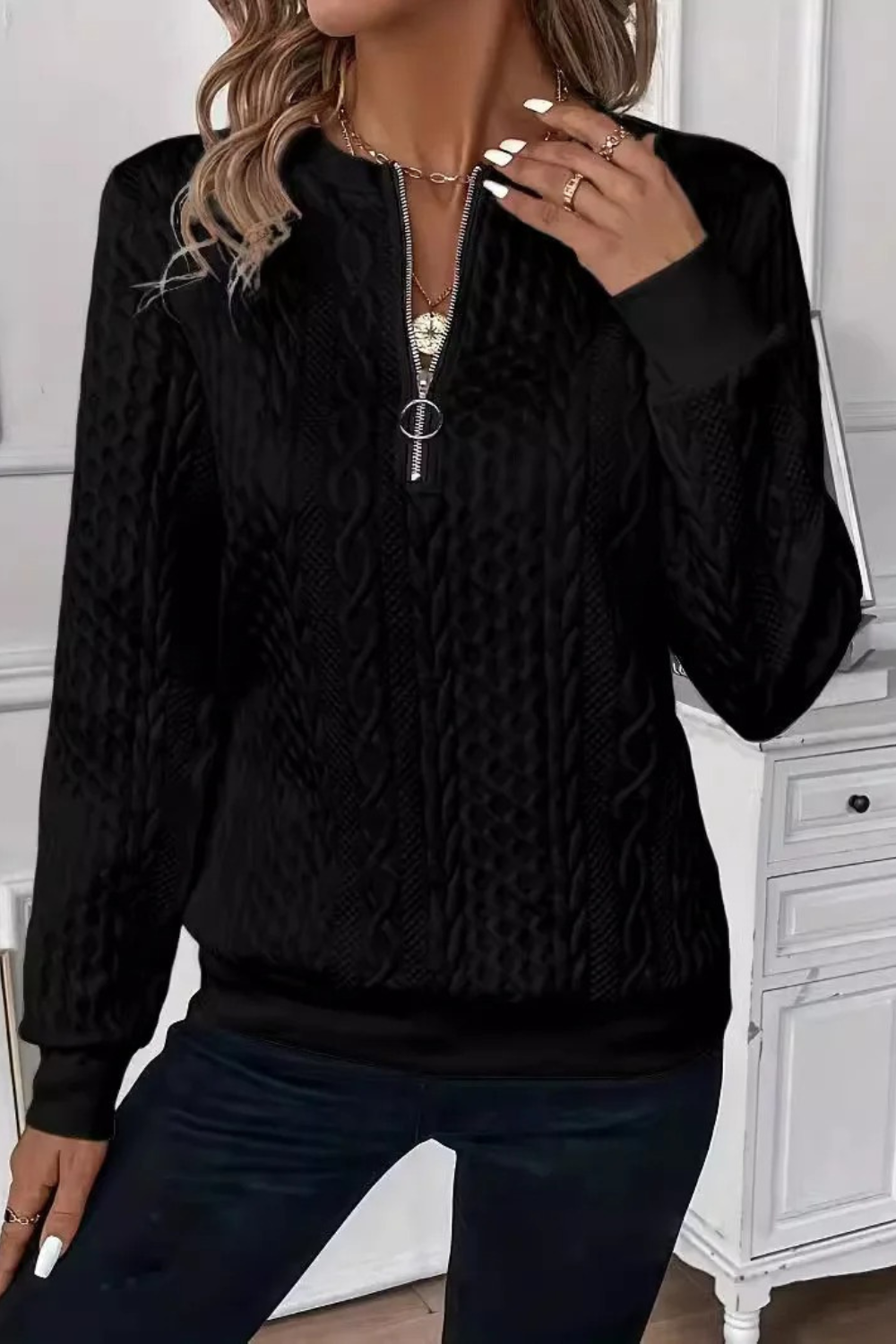 MYRA | COMFORTABLE ZIPPER SWEATER
