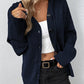 Nienke | Plain cardigan with hood and laces