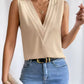 Elegant Sleeveless V-Neck Top for Women Chic Simplicity with a Touch of Elegance