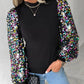 Women's Blouse with Pastel-Colored Balloon Sleeves - Lorena