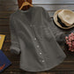 Casual loose linen-cotton shirt