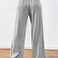 Sally - Wide leg trousers with smoke print and drawstring