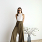 Isolde | Wide-Crop Linen Trousers