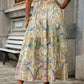 Solene - Skirt with paisley print and ruffles at the waist