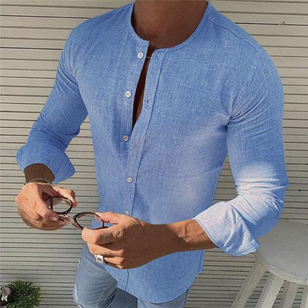 Stylish long sleeve cotton shirt for men