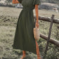 Lucy – Elegant short-sleeved dress with a choir collar