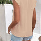 Maja | Ruffled V-Neck Blouse - Cap Sleeve Women's Top