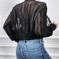 Evelyn - Jacket with stripe pattern and mesh zipper