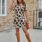 Amelia – Kleid with leopard print and round neckline