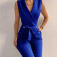 Sleeveless V-Neck Jumpsuit