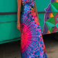 Layiah - Maxi dress with lace and Tie-Dye print