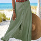 Long Monochrome Skirt for Women Graceful Simplicity with All-Day Comfort