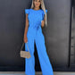 Elegant Jumpsuit with Flutter Sleeves