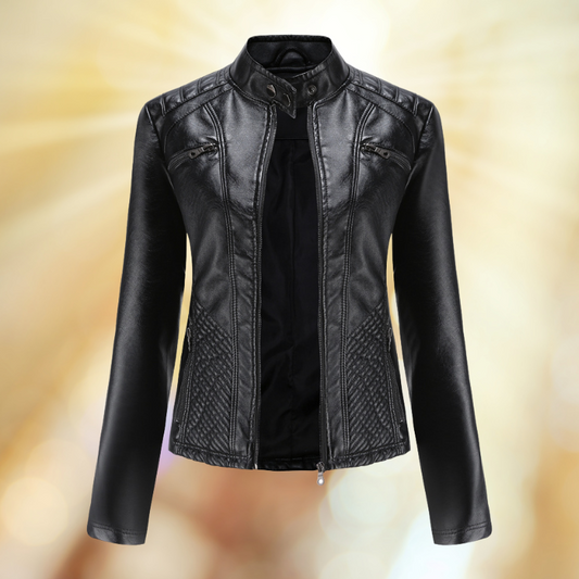 Caleth - Comfortable leather transition jacket for women