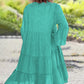 Stylish V-Neck Dress for Women with Flared Sleeves - Sorynea